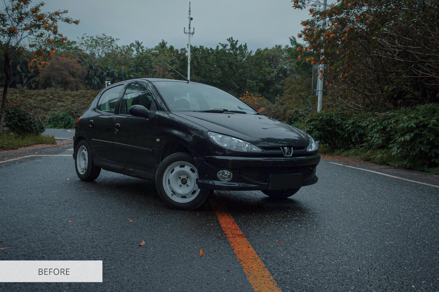 Car For Film Effect Raw Image Before Calibration