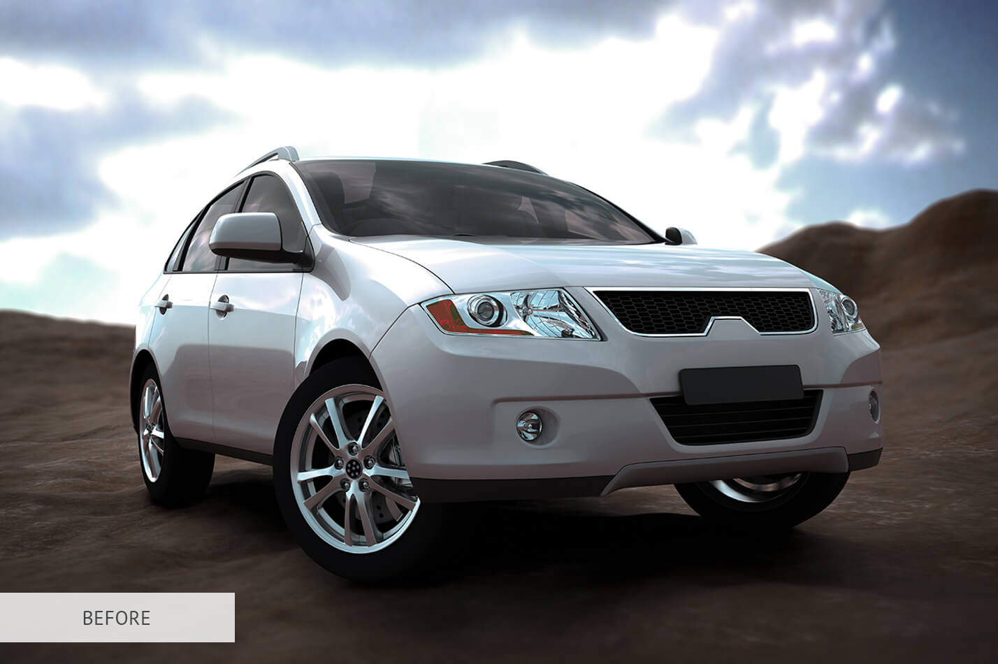 Car For Matte Raw Image Before Calibration