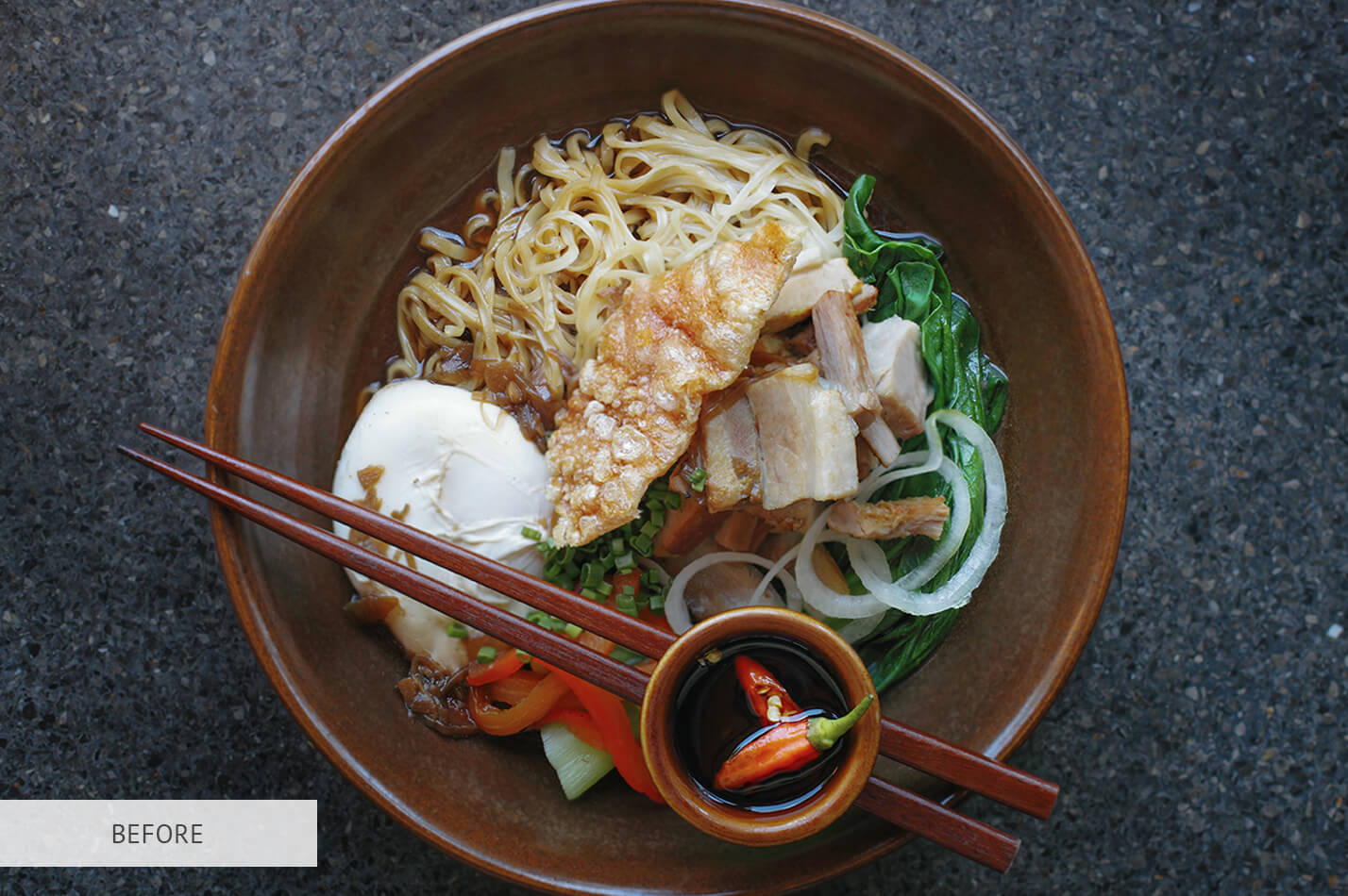 Food Photography Contrast Raw Image Before Calibration