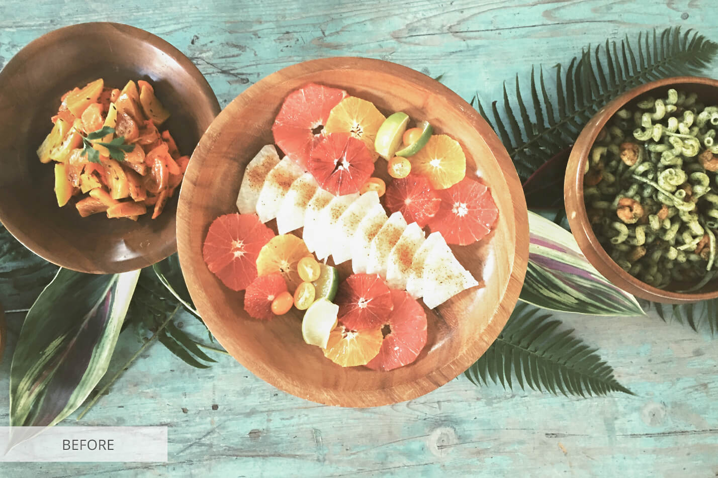 Food Photography Flatlay Raw Image Before Calibration