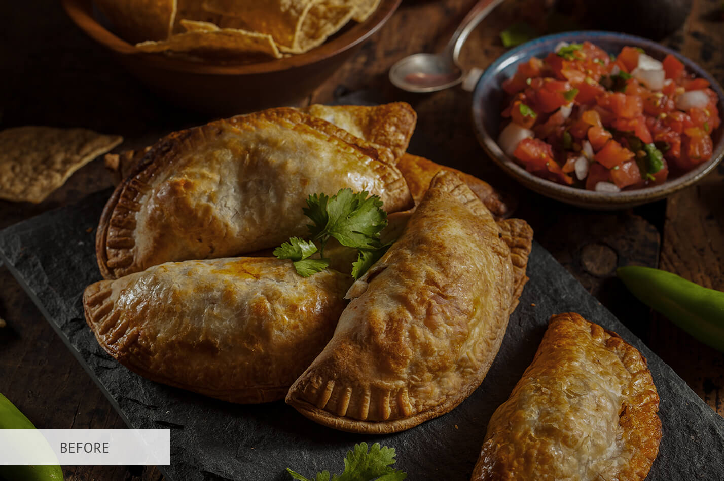 Food Photography Reduce Bright Raw Image Before Calibration