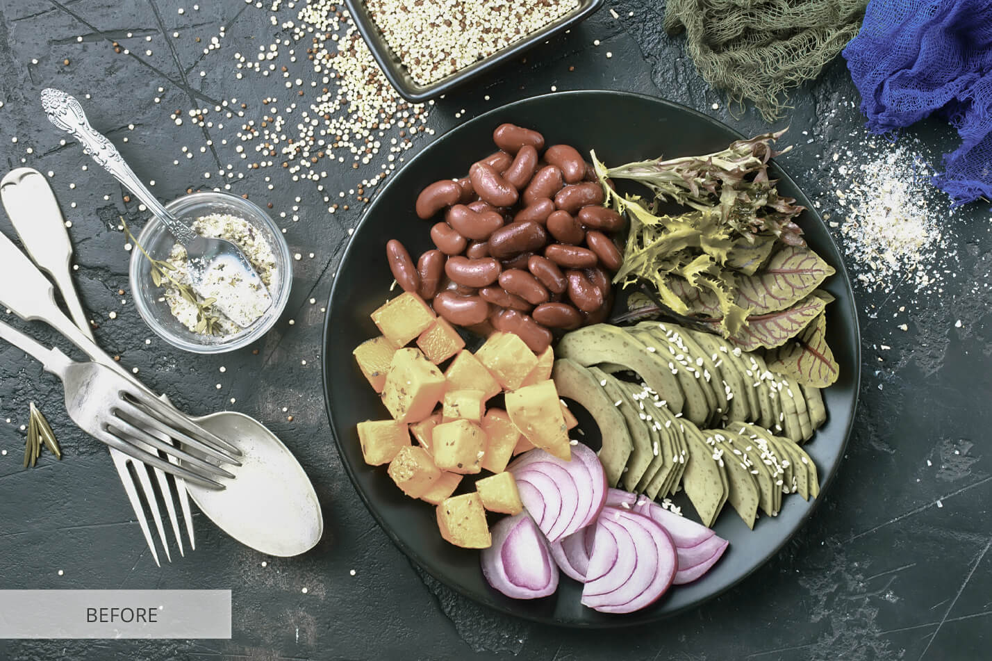 Food Photography Subtle Raw Image Before Calibration