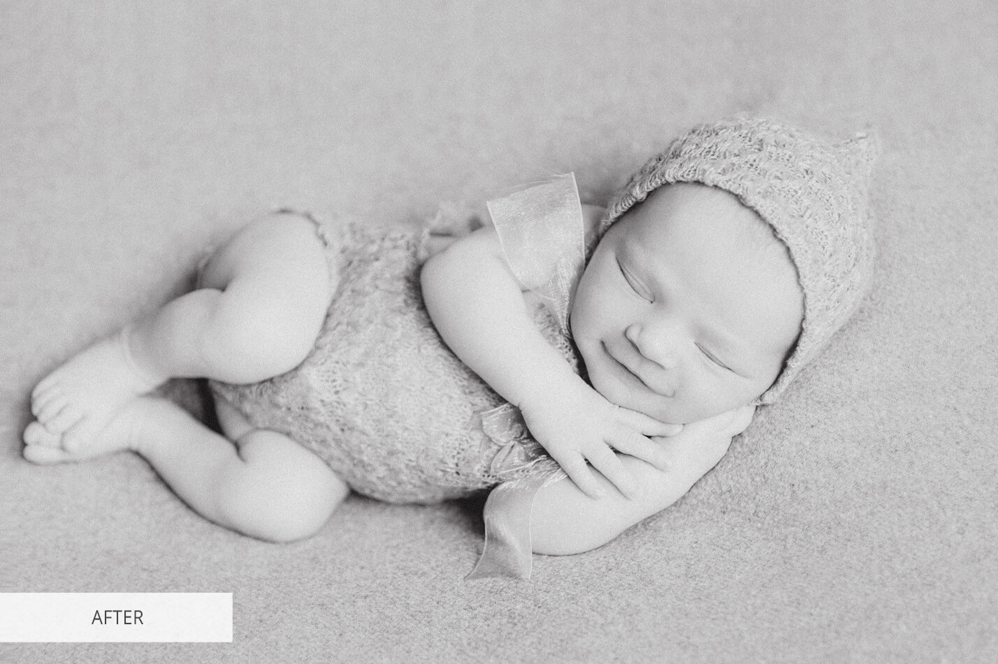 Newborn B&W Film Free Lightroom Preset After Calibration