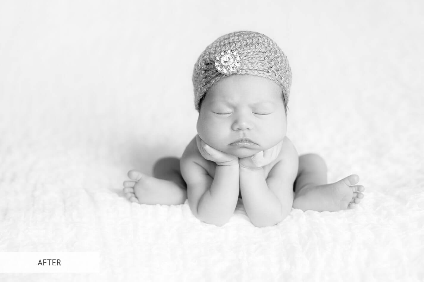 Newborn B&W Soft Free Lightroom Preset After Calibration