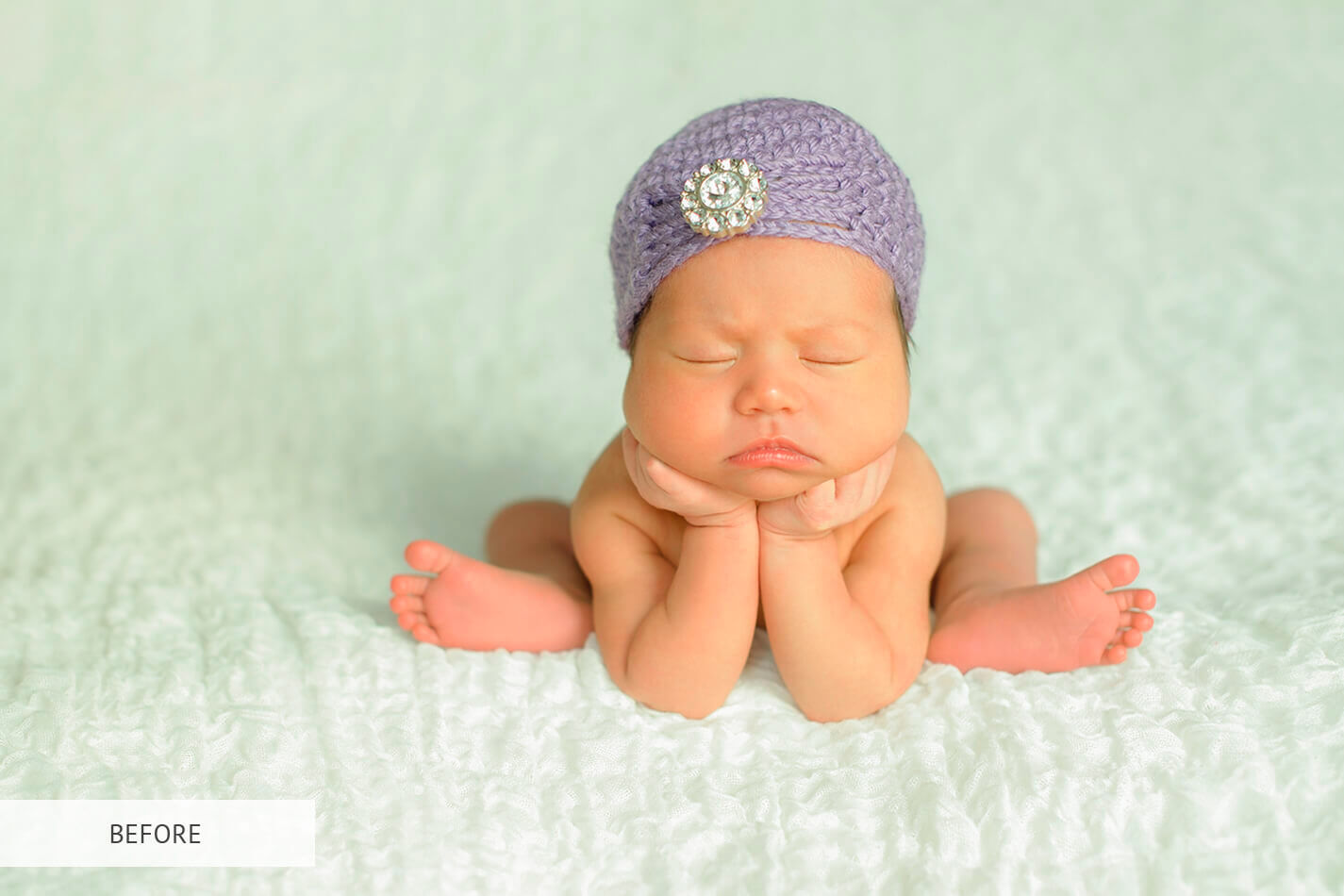 Newborn B&W Soft Raw Image Before Calibration