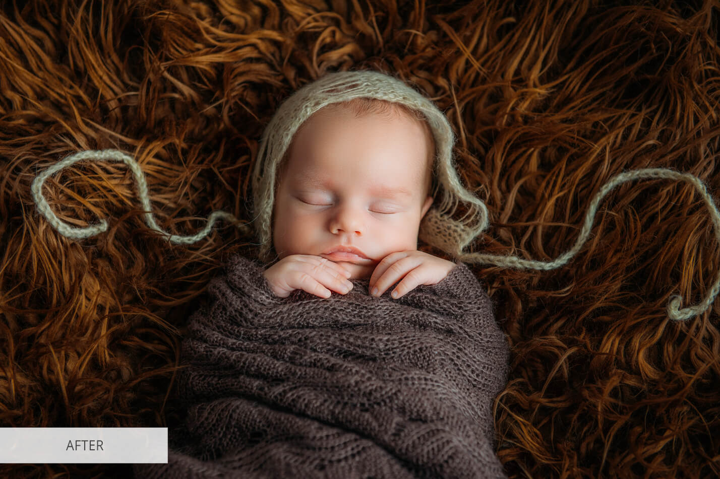 Newborn Peach Free Lightroom Preset After Calibration