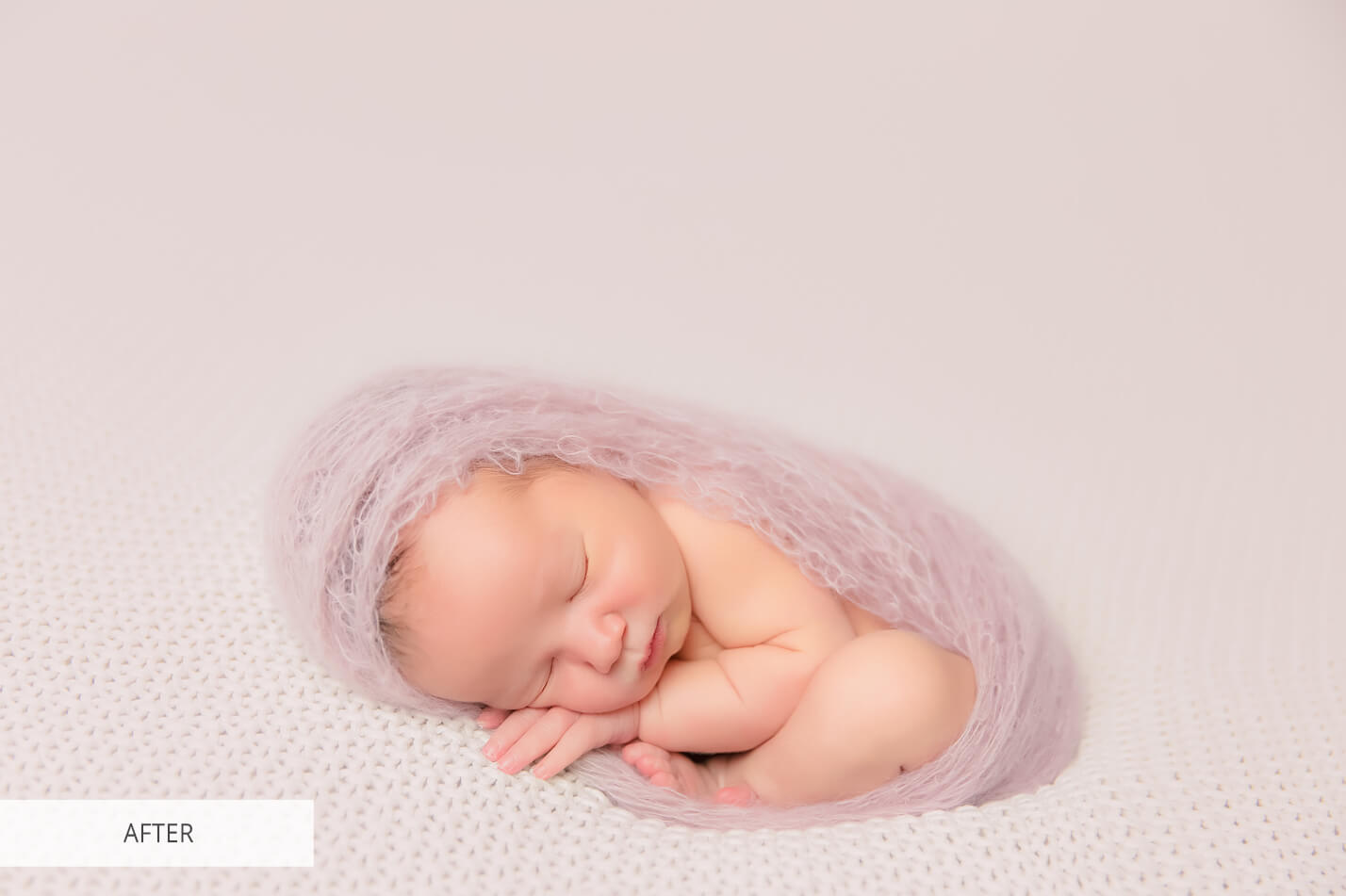 Newborn Saturation Free Lightroom Preset After Calibration
