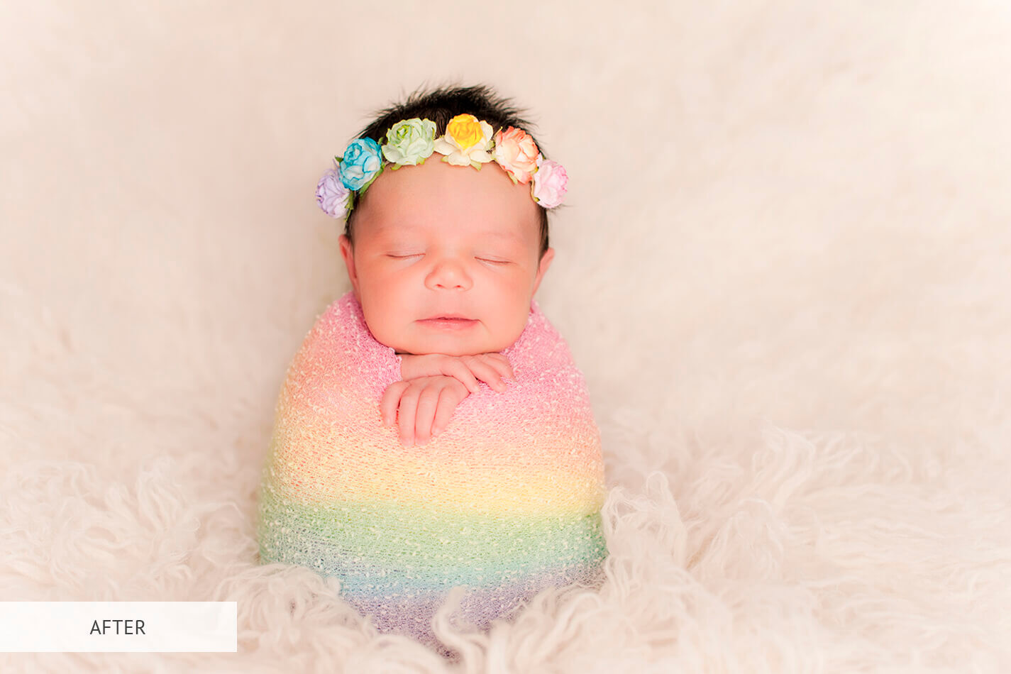Newborn Warm Light Free Lightroom Preset After Calibration