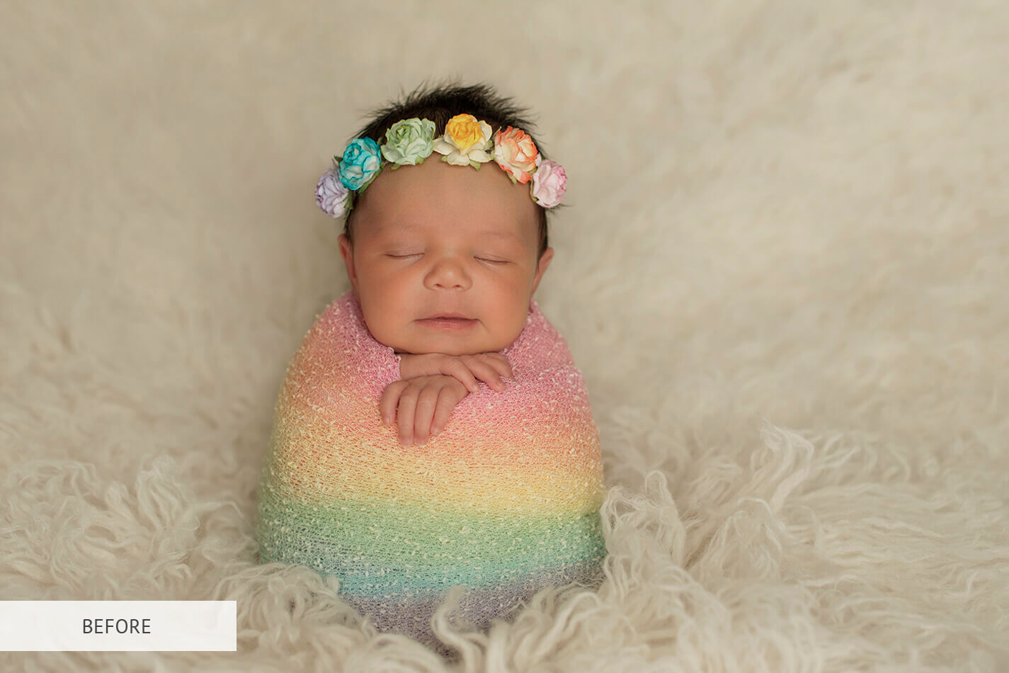 Newborn Warm Light Raw Image Before Calibration