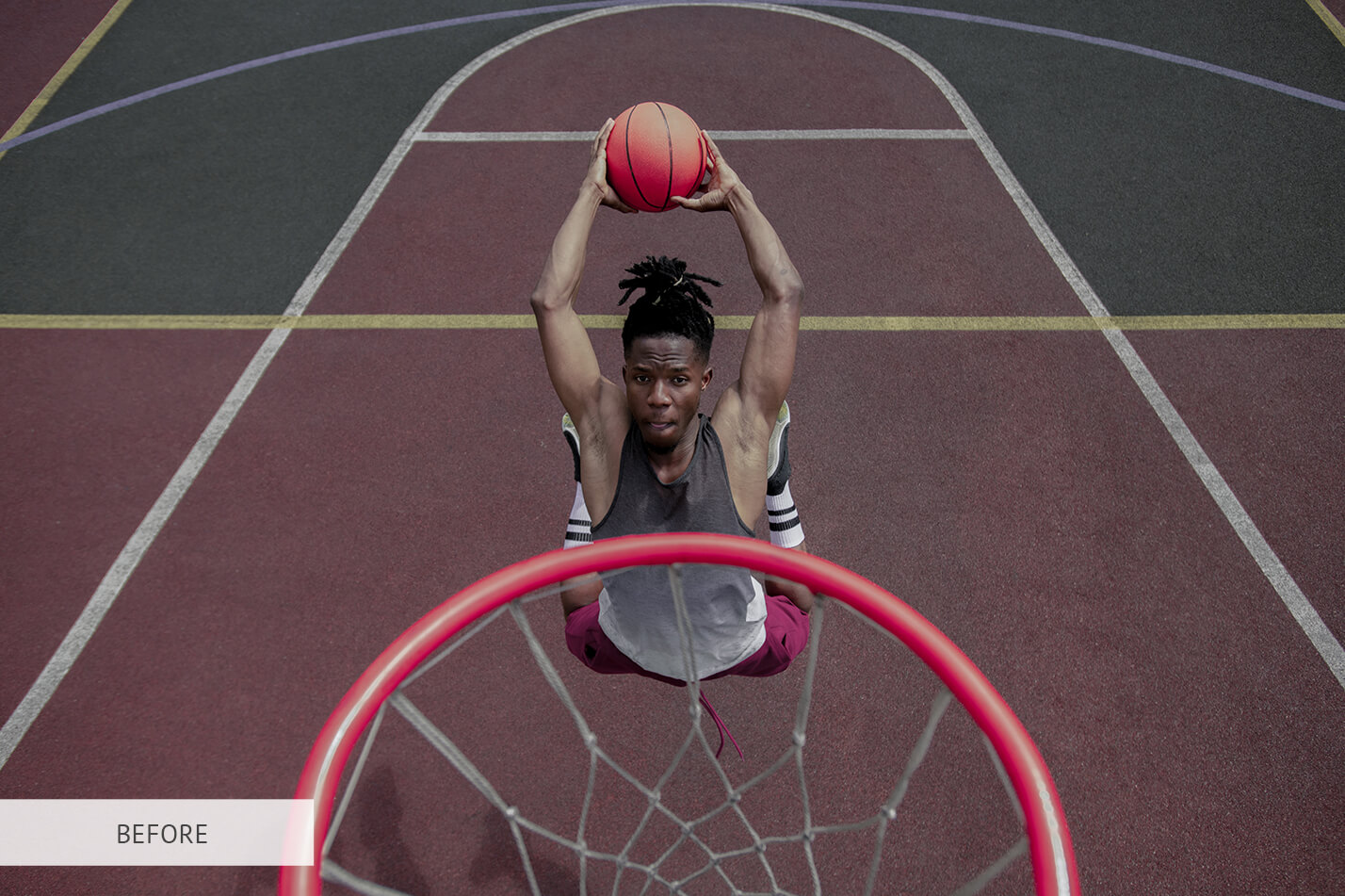 Sports Cross Process Raw Image Before Calibration