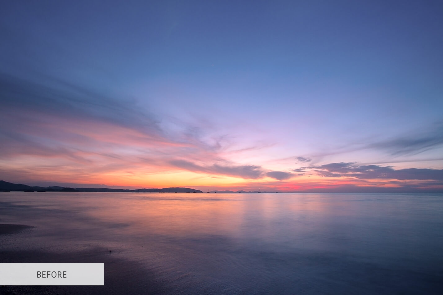 Sunrise Cool Light Raw Image Before Calibration