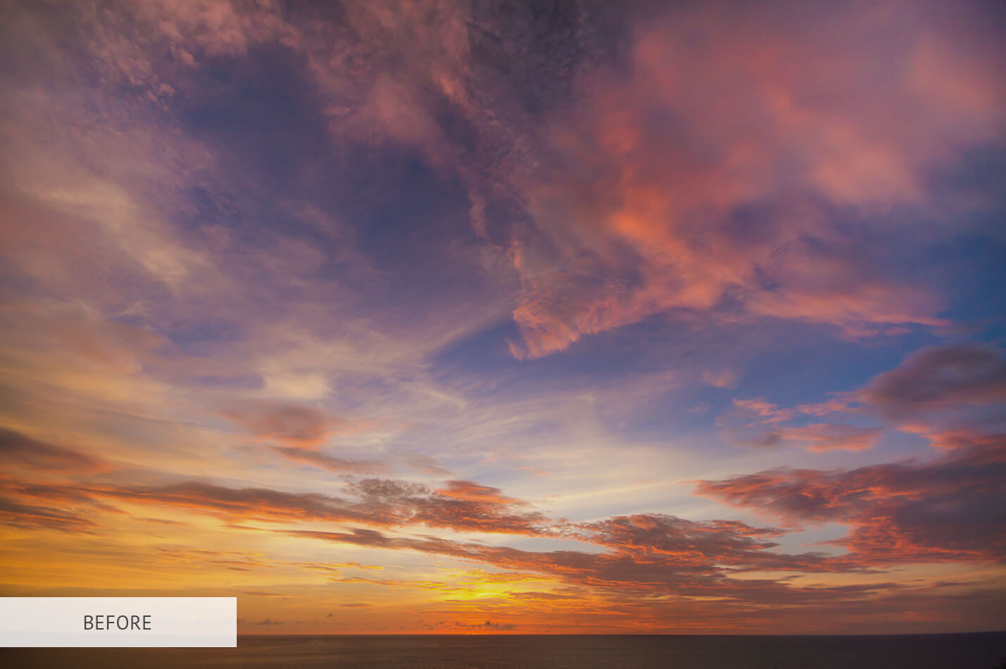 Sunrise Sunny Day Raw Image Before Calibration