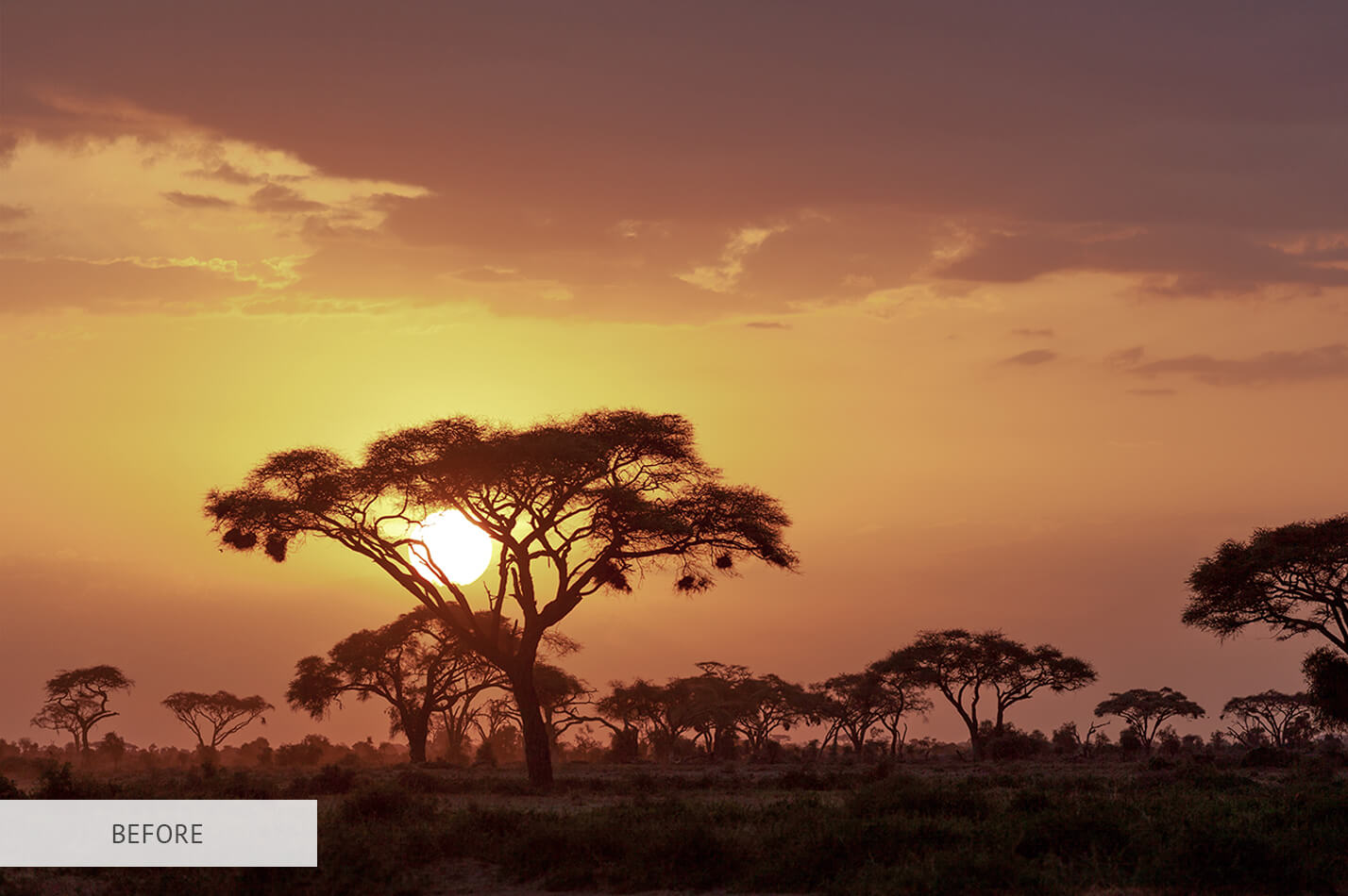 Sunset Brighten Raw Image Before Calibration